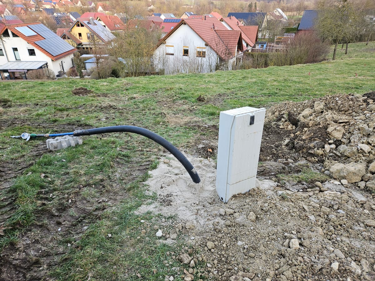 Do, 13.03.2025 - Vorabanschlüsse Wasser Strom